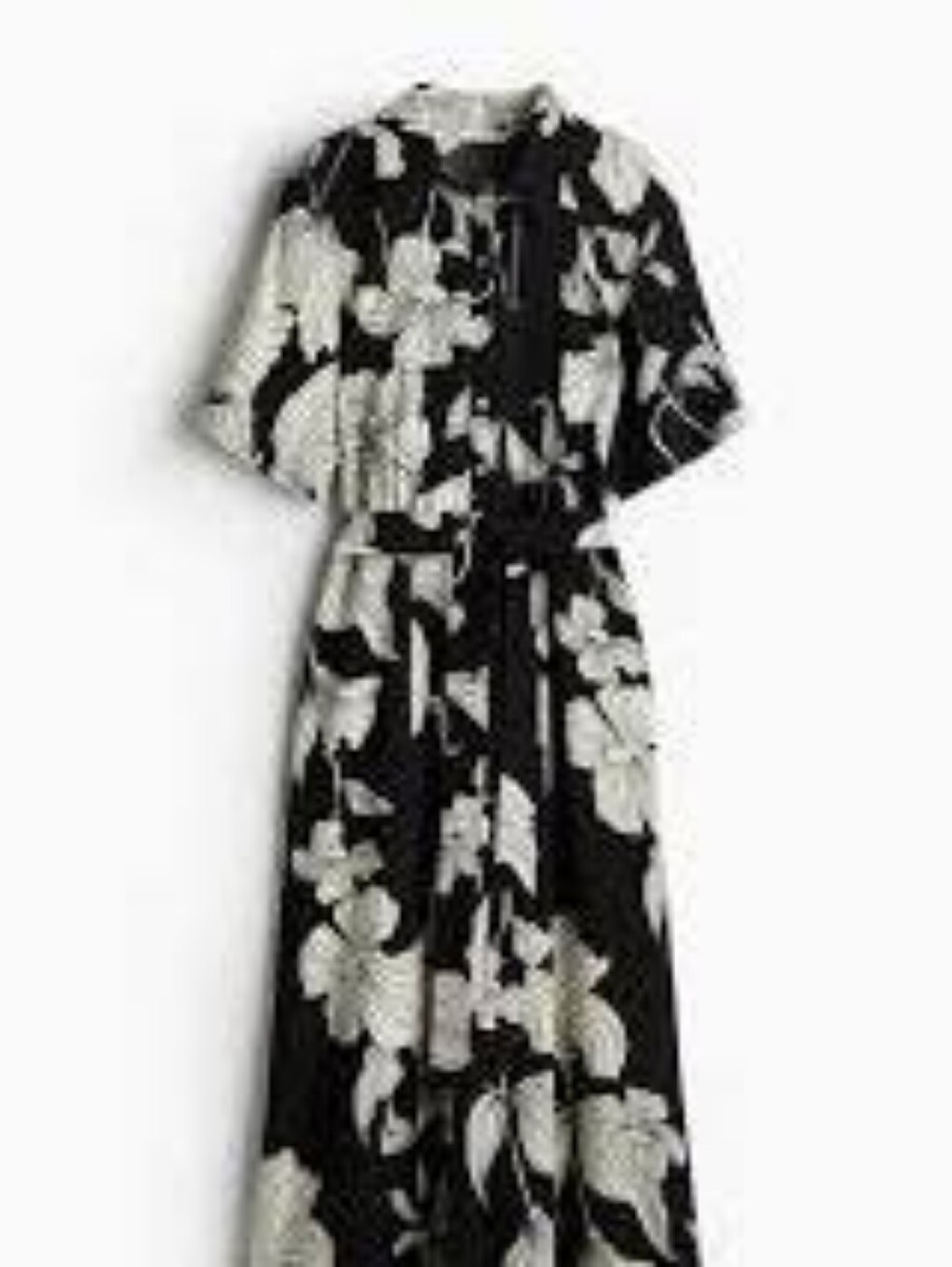 H&M Black and White Floral Maxi Dress